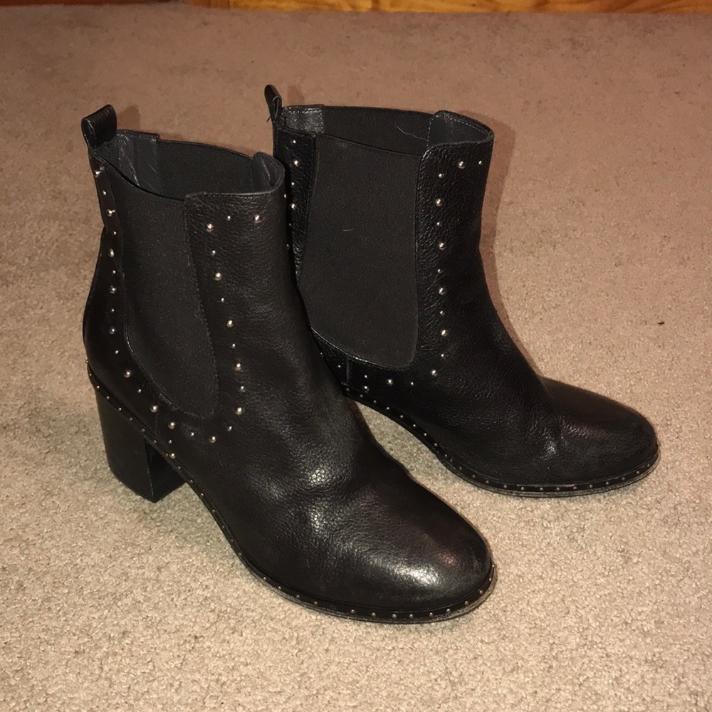 Italian Leather Studded Boots